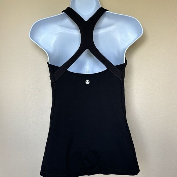 Lululemon‎ Run: Black Fast Track Tank Pizzaz size 4 - Picture 4 of 10